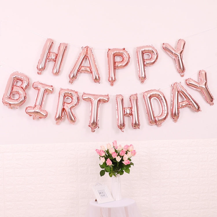 2 PCS 16 Inch Happy Birthday Letter Aluminium Film Balloon Birthday Party Decoration ข้อมูลจำเพาะ: