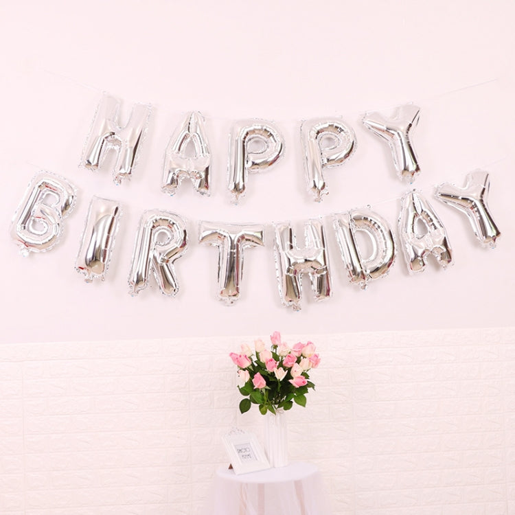 2 PCS 16 Inch Happy Birthday Letter Aluminium Film Balloon Birthday Party Decoration ข้อมูลจำเพาะ: