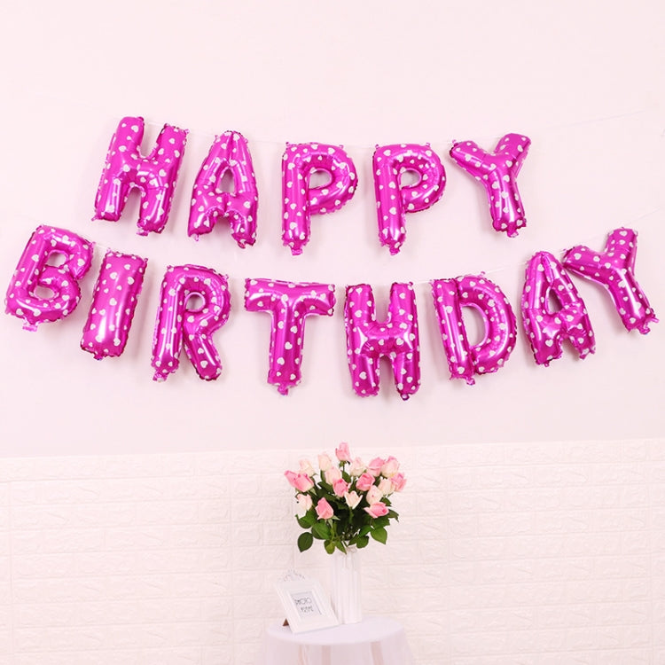 2 PCS 16 Inch Happy Birthday Letter Aluminium Film Balloon Birthday Party Decoration ข้อมูลจำเพาะ: