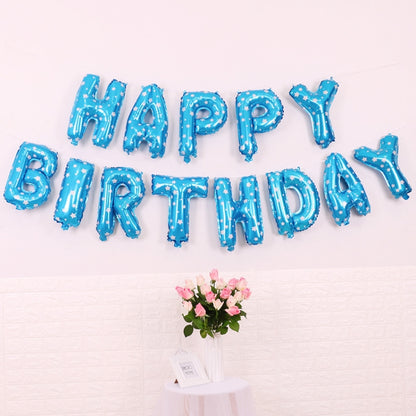 2 PCS 16 Inch Happy Birthday Letter Aluminium Film Balloon Birthday Party Decoration ข้อมูลจำเพาะ: