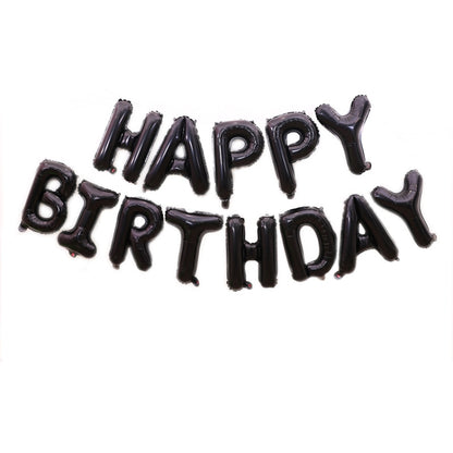 2 PCS 16 Inch Happy Birthday Letter Aluminium Film Balloon Birthday Party Decoration ข้อมูลจำเพาะ: