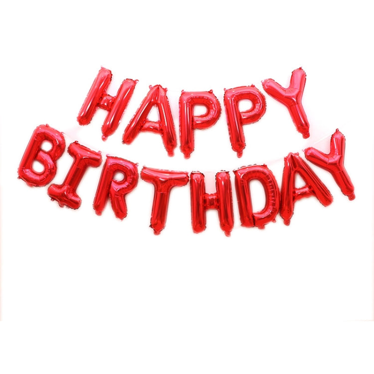 2 PCS 16 Inch Happy Birthday Letter Aluminium Film Balloon Birthday Party Decoration ข้อมูลจำเพาะ: