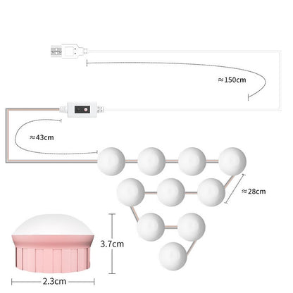 โคมไฟ LED แต่งหน้ากระจกด้านหน้าความงามเติมแสงมือกวาดความรู้สึกโคมไฟ, 2 Bulbs, 6 Bulbs, 10 Bulbs, 14 Bulbs
