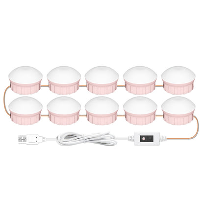 โคมไฟ LED แต่งหน้ากระจกด้านหน้าความงามเติมแสงมือกวาดความรู้สึกโคมไฟ, 2 Bulbs, 6 Bulbs, 10 Bulbs, 14 Bulbs