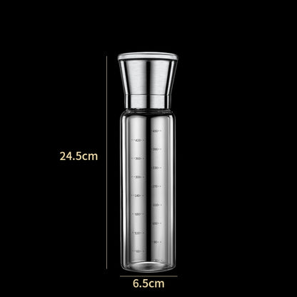 304 สแตนเลสเกลือทะเลเครื่องบดพริกไทยบ้านพริกไทยกาแฟด้วยตนเองขวดบด, 450ml