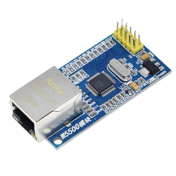 HW-243 W5500 Ethernet โมดูลเครือข่ายฮาร์ดแวร์ TCP / IP 51 / STM32 Single-Chip Program
