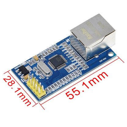 HW-243 W5500 Ethernet โมดูลเครือข่ายฮาร์ดแวร์ TCP / IP 51 / STM32 Single-Chip Program