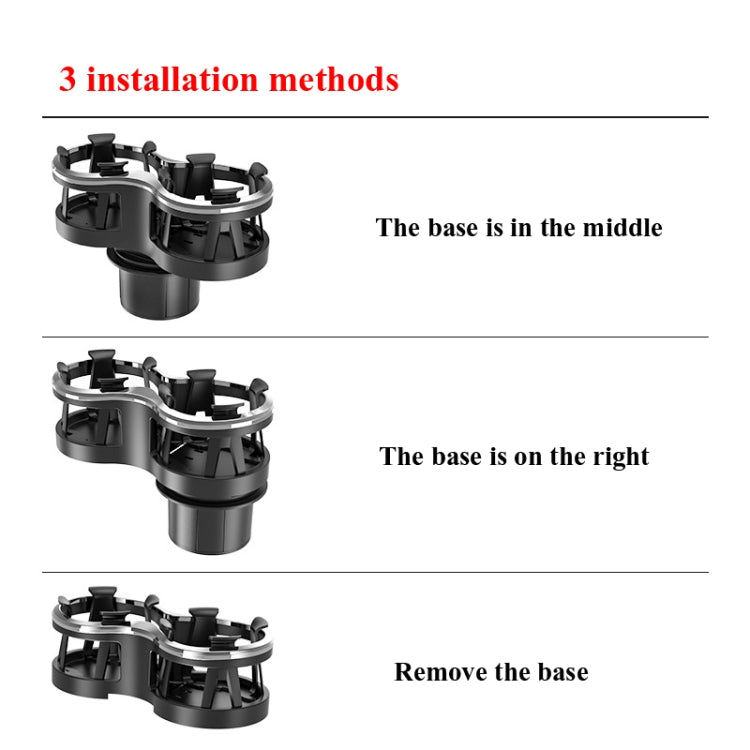 SHUNWEI SD-1038 รถ Dual-Hole ถ้วยน้ำ Cola ผู้ถือขวดสูญญากาศ One สำหรับ 2 ผู้ถือเครื่องดื่ม, SD-1038