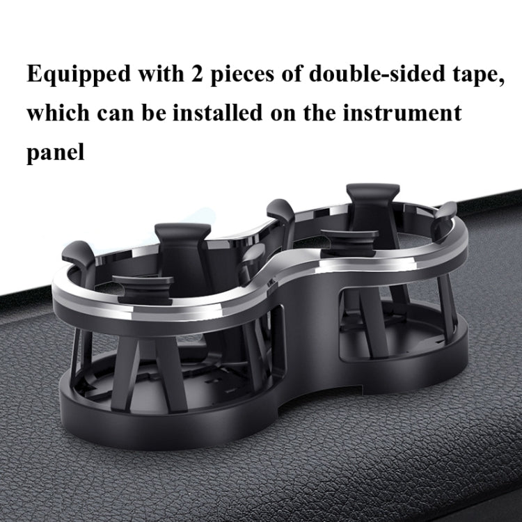 SHUNWEI SD-1038 รถ Dual-Hole ถ้วยน้ำ Cola ผู้ถือขวดสูญญากาศ One สำหรับ 2 ผู้ถือเครื่องดื่ม, SD-1038
