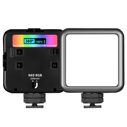 N69 2500-9000K + RGB Camera Fill Light Small Full Color Photography Light Portable Night Light LED Pocket Light, N69