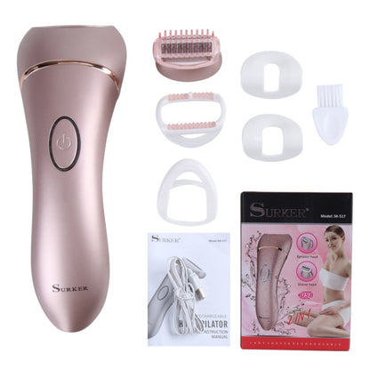 Suker SK-517 อุปกรณ์กำจัดขนด้วยไฟฟ้าน้ำ Eluting ผู้หญิงในครัวเรือน Hair Plucker เครื่องโกนหนวดมัลติฟังก์ชั่นแบบสองในหนึ่งเดียว