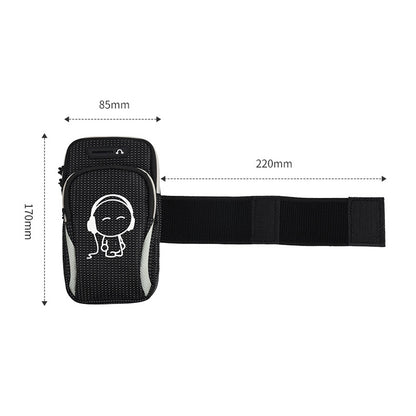 2 PCS Running Mobile Phone Arm Bag Sports Wrist Bag Universal For Mobile Phones Inside 6 Inche, Black, Black Doll, Gray, Gray Doll, Green, Green Doll, Pink