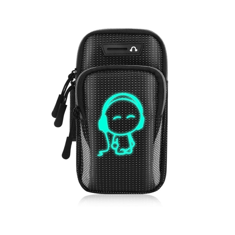 2 PCS Running Mobile Phone Arm Bag Sports Wrist Bag Universal For Mobile Phones Inside 6 Inche, Black, Black Doll, Gray, Gray Doll, Green, Green Doll, Pink