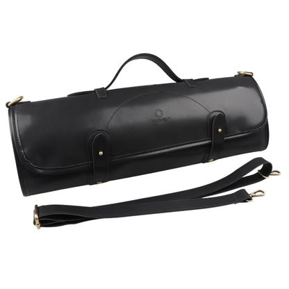 WESSLECO กระเป๋าเก็บมีดเชฟ กระเป๋าเก็บมีดม้วนแบบพกพา, Portable Roll Black, WESSLECO Brown