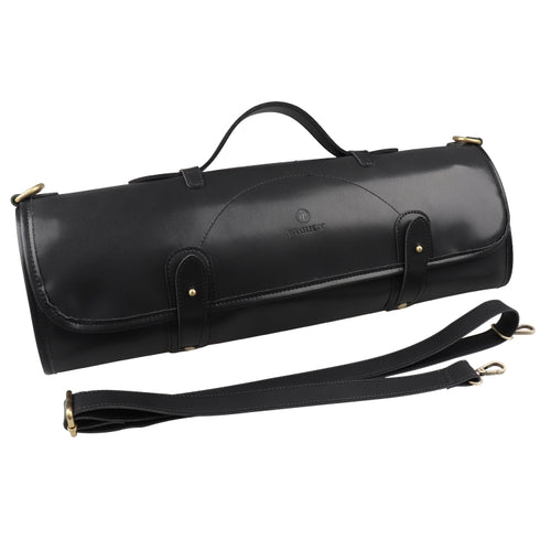 WESSLECO กระเป๋าเก็บมีดเชฟ กระเป๋าเก็บมีดม้วนแบบพกพา, Portable Roll Black, WESSLECO Brown