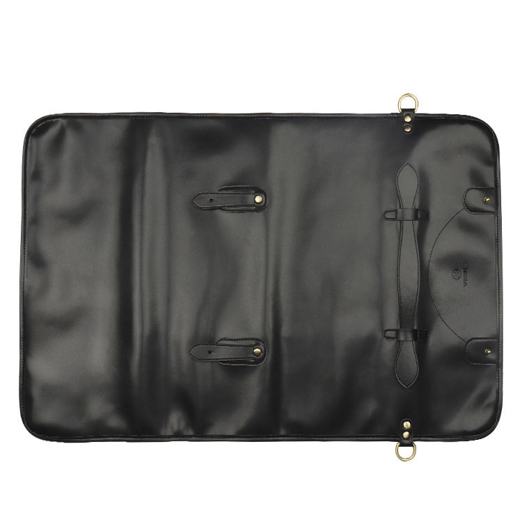 WESSLECO กระเป๋าเก็บมีดเชฟ กระเป๋าเก็บมีดม้วนแบบพกพา, Portable Roll Black, WESSLECO Brown