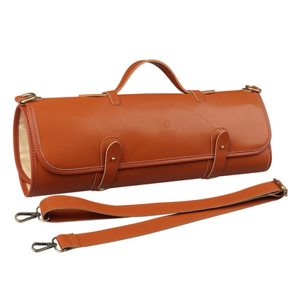 WESSLECO กระเป๋าเก็บมีดเชฟ กระเป๋าเก็บมีดม้วนแบบพกพา, Portable Roll Black, WESSLECO Brown