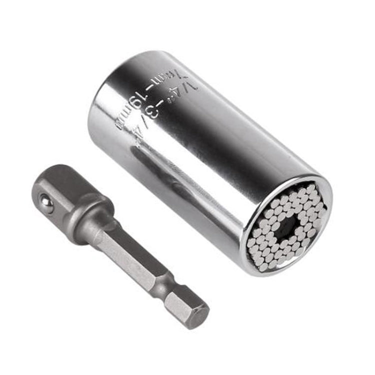 Universal ประแจแรงบิดหัวชุดซ็อกเก็ตปลั๊ก 7-19mm Power Drill Ratchet Bushing Spanner Key Magic Multi เครื่องมือ, 7-19mm Wrench