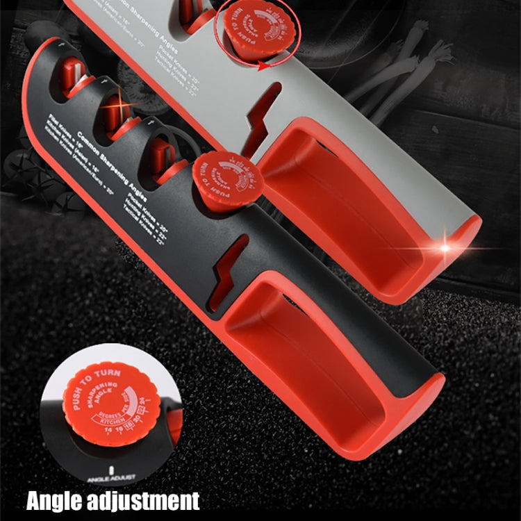 เครื่องลับมีดอเนกประสงค์แบบปรับได้ 4-ใน-1 เครื่องลับมีดมัลติฟังก์ชั่น, 4 in 1 (Black Red), 4 in 1 (Gray Red)