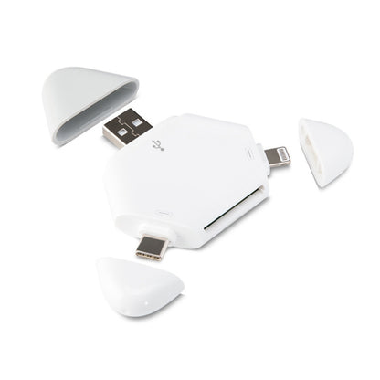 LCOP 5 in 1 Triangle Mobile Phone เครื่องอ่านบัตรคอมพิวเตอร์เครื่องอ่านบัตร OTG, 5 in 1 OTG Card Reader