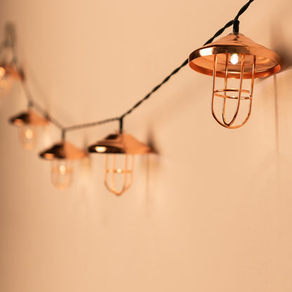 สายไฟทางเดินกลางแจ้งพลังงานแสงอาทิตย์ IP65 ไฟประดับเทศกาลเหล็ก, 4m 10LEDs, 6m 20LEDs