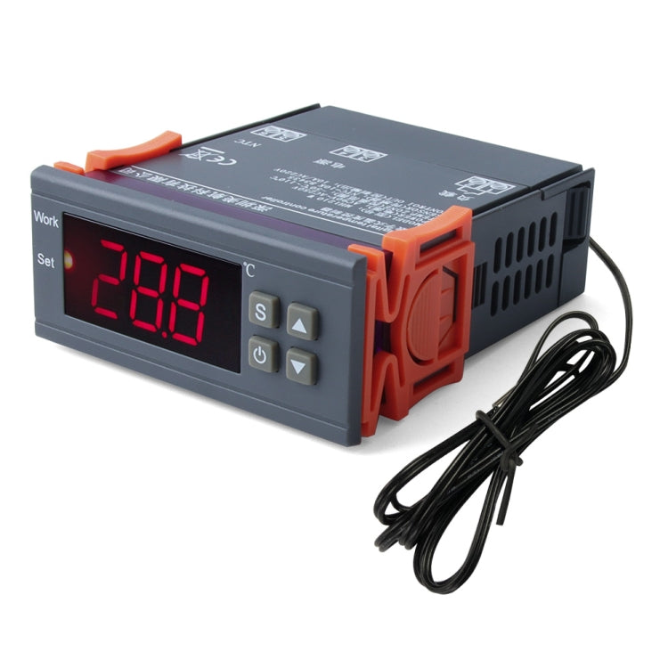 MH-1210W เครื่องควบคุมอุณหภูมิแบบดิจิตอล LCD เครื่องควบคุมอุณหภูมิเทอร์โมคัปเปิลพร้อมเซนเซอร์เครื่องวัดอุณหภูมิช่วงอุณหภูมิ: -50 ถึง 110 องศาเซลเซียส, MH-1210W