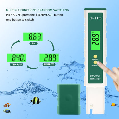 PH-2 Pro Litmus Tester กระดาษทดสอบสารสีน้ำเงินเปลี่ยนสี PH Meter เครื่องวัดคุณภาพน้ำ