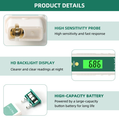 PH-2 Pro Litmus Tester กระดาษทดสอบสารสีน้ำเงินเปลี่ยนสี PH Meter เครื่องวัดคุณภาพน้ำ