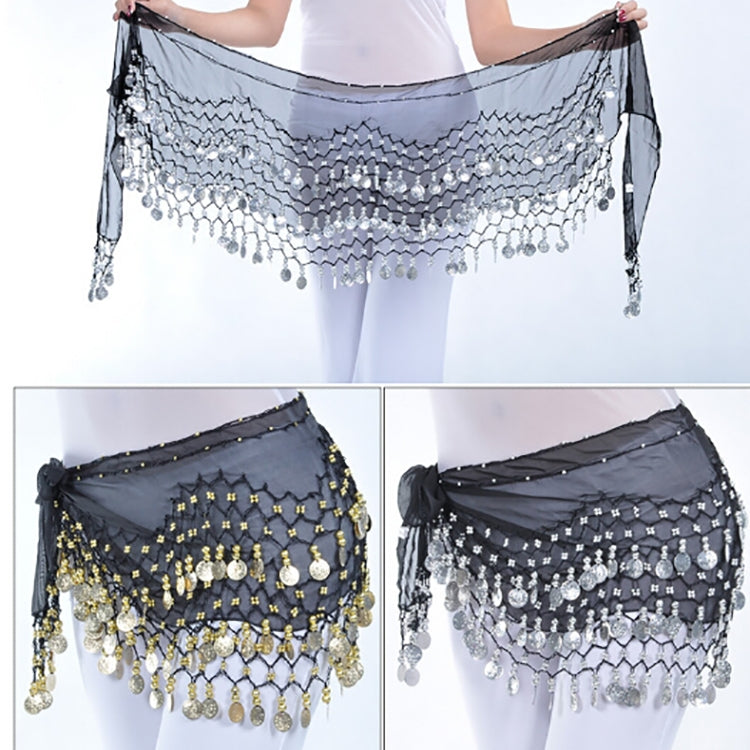 Lady Belly Dance ผ้าพันคอสะโพกอุปกรณ์เสริม 3 แถวกระโปรง Bellydance เอว CHAIN Wrap ผู้ใหญ่สวมใส่, One Size