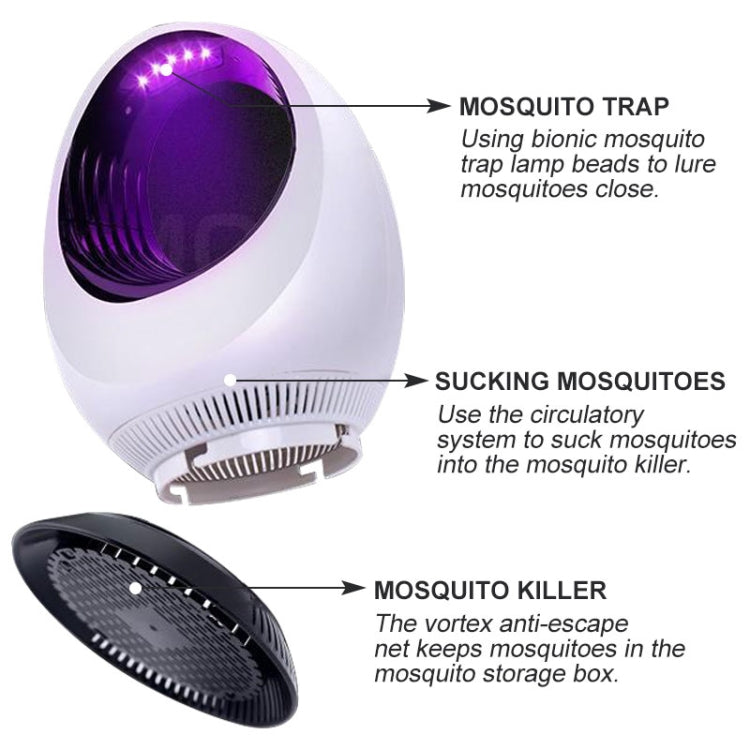 168 LED Photocatalyst Mosquito Killer Lamp โคมไฟจับยุงในครัวเรือน, Mosquito Catching Lamp White