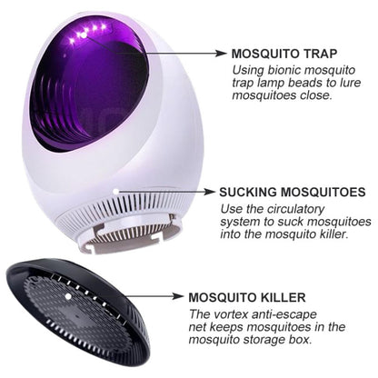 168 LED Photocatalyst Mosquito Killer Lamp โคมไฟจับยุงในครัวเรือน, Mosquito Catching Lamp White