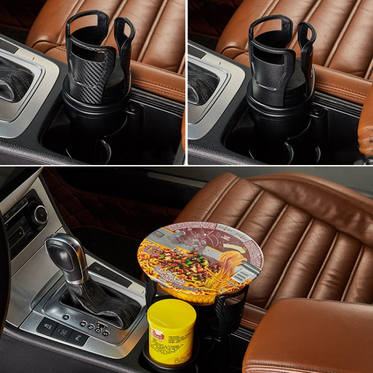 Multi-Function Car Cup Rack Modified Cup Mat ชั้นวางเครื่องดื่ม, SB-1099 Matt Black, SB-1099 Carbon Fiber Black
