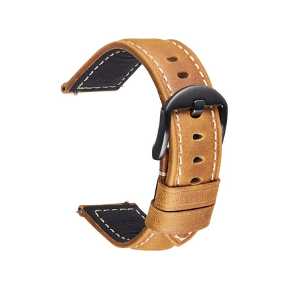 สายนาฬิกาสมาร์ทรีลีสด่วน Crazy Horse Leather Retro สำหรับ Samsung Huawei ขนาด:, 20mm  (Dark Brown Black Buckle), 20mm (Deep Brown Silver Buckle), 20mm (Light Brown Black Buckle), 20mm (Light Brown Silver Buckle), 20mm (Black And Black Buckle)          ...