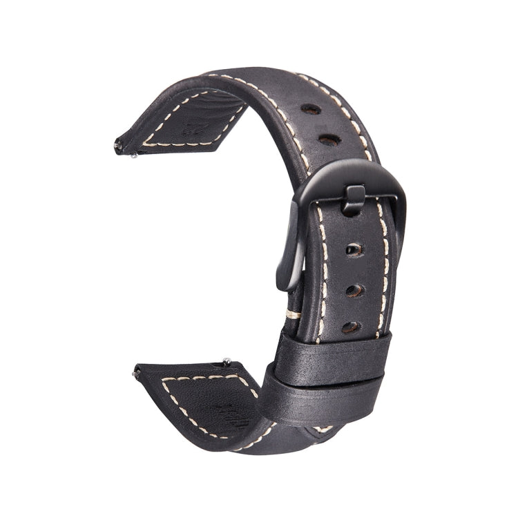 สายนาฬิกาสมาร์ทรีลีสด่วน Crazy Horse Leather Retro สำหรับ Samsung Huawei ขนาด:, 20mm  (Dark Brown Black Buckle), 20mm (Deep Brown Silver Buckle), 20mm (Light Brown Black Buckle), 20mm (Light Brown Silver Buckle), 20mm (Black And Black Buckle)          ...