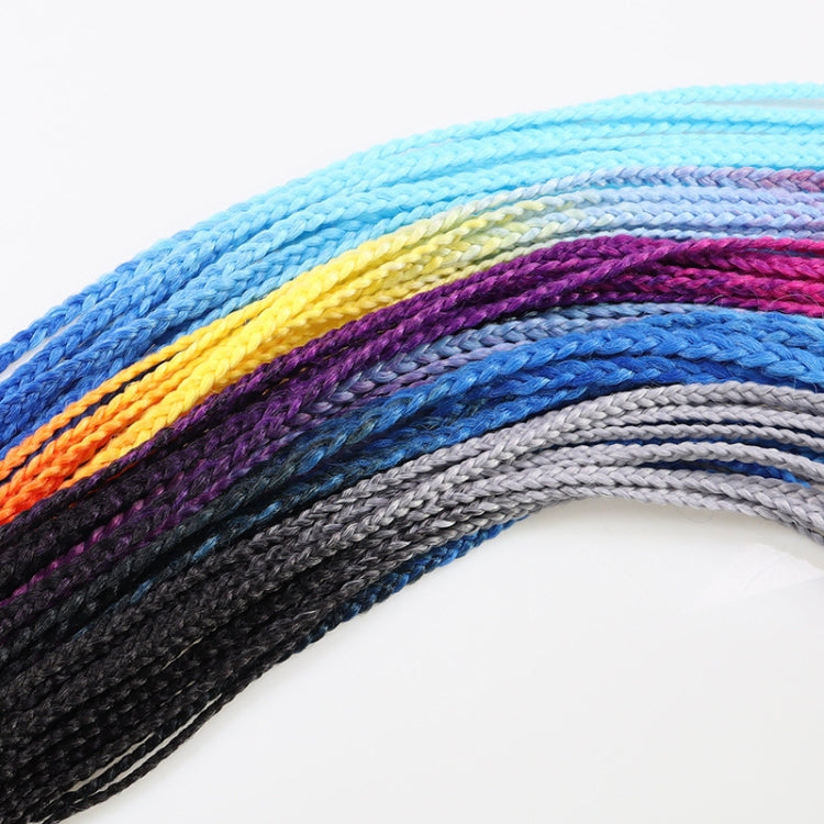 2 PCS FQXBMW ที่คาดผมถักเปียหลากสีสันวิกผมไหมข้าวโพดหางม้า Dreadlocks ที่มีสีสัน, สี:, 1, 02, 06, 07, 08, 15, 18, 20, 24, 26, 27, 35, 44, 49, 50, 56, 29, 31, 55