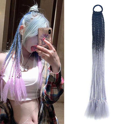 2 PCS FQXBMW ที่คาดผมถักเปียหลากสีสันวิกผมไหมข้าวโพดหางม้า Dreadlocks ที่มีสีสัน, สี:, 1, 02, 06, 07, 08, 15, 18, 20, 24, 26, 27, 35, 44, 49, 50, 56, 29, 31, 55