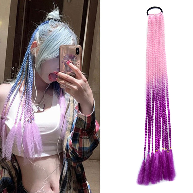 2 PCS FQXBMW ที่คาดผมถักเปียหลากสีสันวิกผมไหมข้าวโพดหางม้า Dreadlocks ที่มีสีสัน, สี:, 1, 02, 06, 07, 08, 15, 18, 20, 24, 26, 27, 35, 44, 49, 50, 56, 29, 31, 55