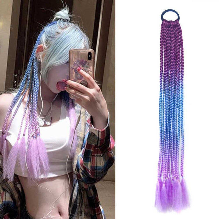 2 PCS FQXBMW ที่คาดผมถักเปียหลากสีสันวิกผมไหมข้าวโพดหางม้า Dreadlocks ที่มีสีสัน, สี:, 1, 02, 06, 07, 08, 15, 18, 20, 24, 26, 27, 35, 44, 49, 50, 56, 29, 31, 55