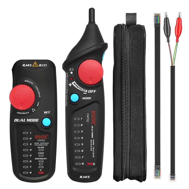 BSIDE FWT82 Analog และ Digital Dual-Mode ป้องกันการรบกวนอัจฉริยะ Line Finder สายเคเบิลเครือข่าย Tracker