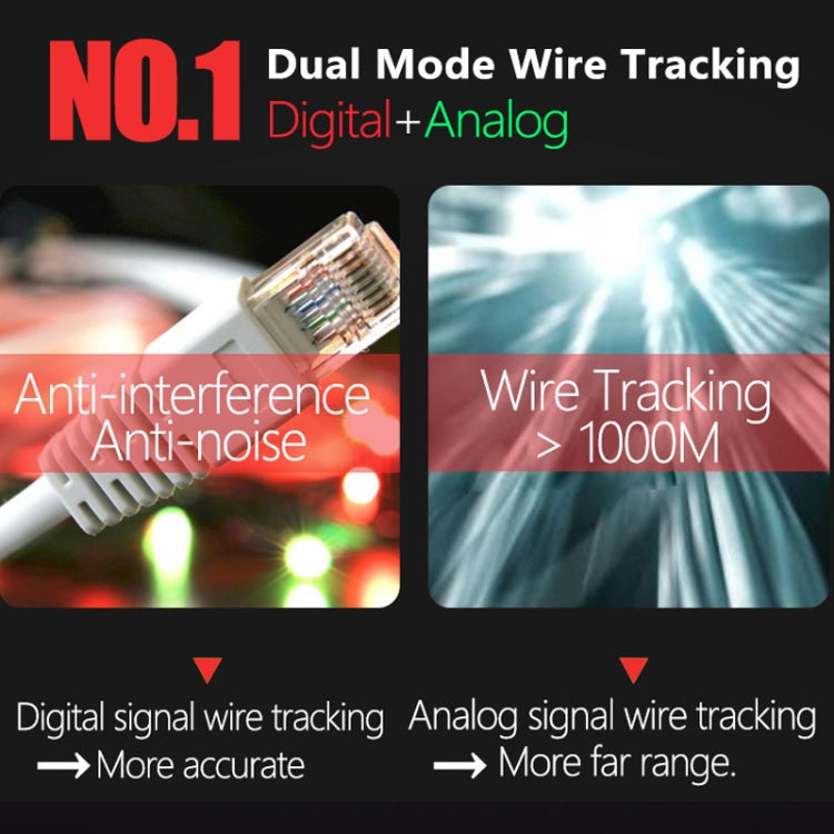 BSIDE FWT82 Analog และ Digital Dual-Mode ป้องกันการรบกวนอัจฉริยะ Line Finder สายเคเบิลเครือข่าย Tracker