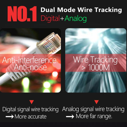 BSIDE FWT82 Analog และ Digital Dual-Mode ป้องกันการรบกวนอัจฉริยะ Line Finder สายเคเบิลเครือข่าย Tracker