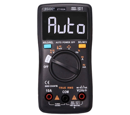 BSIDE ZT102A จอแสดงผล LCD 6000 คำ AUTO เกียร์อัจฉริยะอัตโนมัติมัลติมิเตอร์แบบดิจิตอล, ZT102A