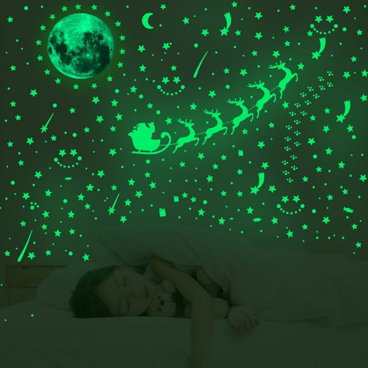 2 แพ็ค AFG3367 Moon + 407 PCS Dot + 103 PCS Star + สติ๊กเกอร์เรืองแสงฟิล์ม PE คริสต์มาสสองชุด, Moon+Dot+Star+Christmas(Green), Moon+Dot+Star+Christmas(Blue)