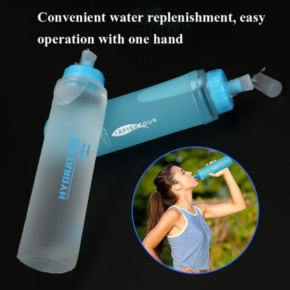 AFISHTOUR TPU กีฬากลางแจ้งถุงน้ำนุ่มขวดน้ำมาราธอนถุงน้ำพับความจุ:, 400ml (Blue), 400ml (Transparent), 300ml (Blue), 300ml (Transparent)