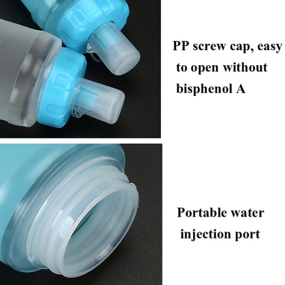 AFISHTOUR TPU กีฬากลางแจ้งถุงน้ำนุ่มขวดน้ำมาราธอนถุงน้ำพับความจุ:, 400ml (Blue), 400ml (Transparent), 300ml (Blue), 300ml (Transparent)