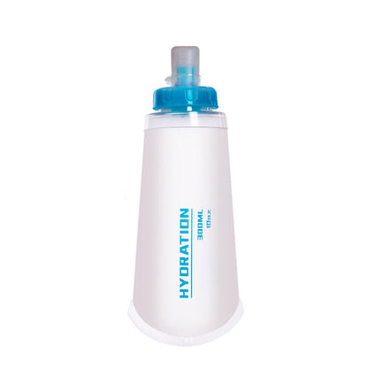 AFISHTOUR TPU กีฬากลางแจ้งถุงน้ำนุ่มขวดน้ำมาราธอนถุงน้ำพับความจุ:, 400ml (Blue), 400ml (Transparent), 300ml (Blue), 300ml (Transparent)