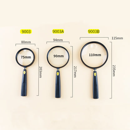 2 PCS Children Science Education ผู้สูงอายุอ่านหนังสือแว่นขยายมือถือ, 2pcs(75mm), 2pcs(110mm), 2pcs(90mm)