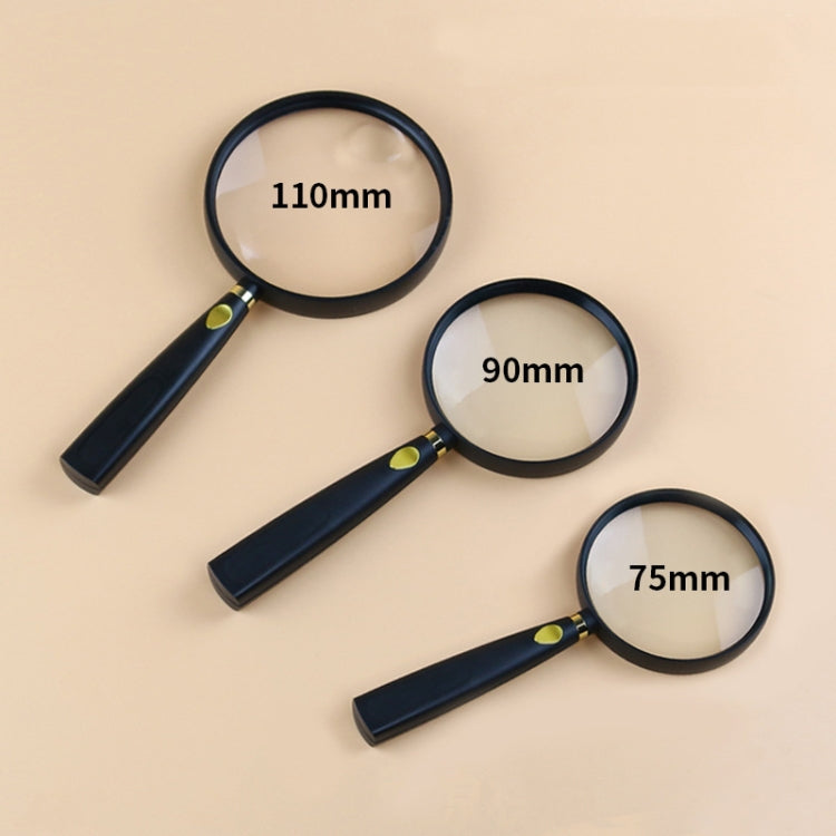 2 PCS Children Science Education ผู้สูงอายุอ่านหนังสือแว่นขยายมือถือ, 2pcs(75mm), 2pcs(110mm), 2pcs(90mm)