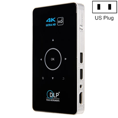 C6 1G + 8G ระบบ Android อัจฉริยะ DLP HD Mini Projector โปรเจคเตอร์โทรศัพท์มือถือแบบพกพาที่บ้าน，, US Plug  (Black), EU Plug (Black), UK Plug (Black), AU Plug (Black), US Plug (White), AU Plug (White)