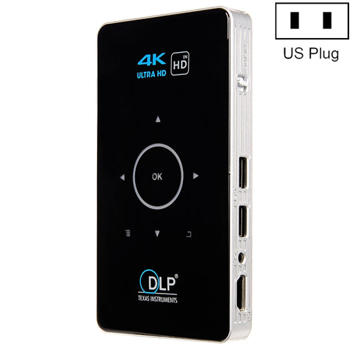 C6 1G + 8G ระบบ Android อัจฉริยะ DLP HD Mini Projector โปรเจคเตอร์โทรศัพท์มือถือแบบพกพาที่บ้าน，, US Plug  (Black), EU Plug (Black), UK Plug (Black), AU Plug (Black), US Plug (White), AU Plug (White)